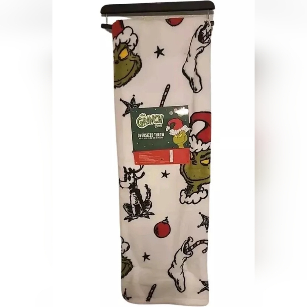 The Grinch Stole Christmas Oversized Velvet Plush Blanket 60"x 70"  NWT